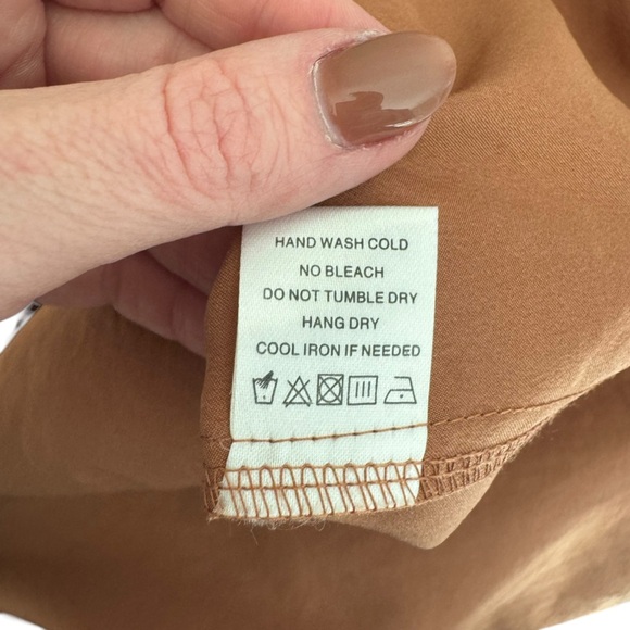 SuperDown x Revolve - Farah Satin Strapless Maxi Dress in Copper Sz M - Picture 9 of 9